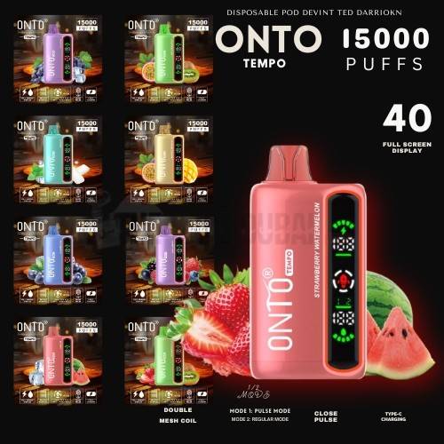 Onto Tempo 15000 Puffs Disposable Pod Gum Mint Vape Shop Near Me Disposable Vape Vape Uae 11