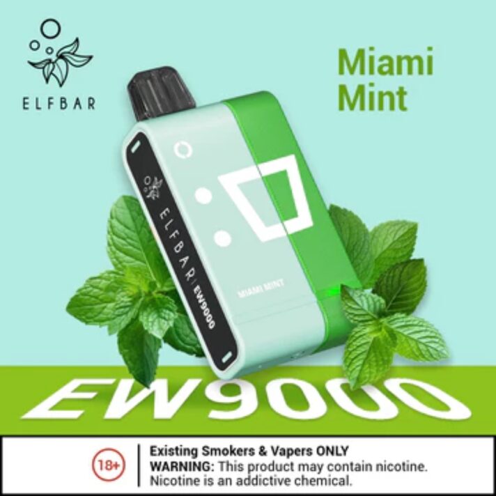 New Elf Bar EW9000 Miami Mint Disposable Pods & Kit in Dubai _ vape dubai