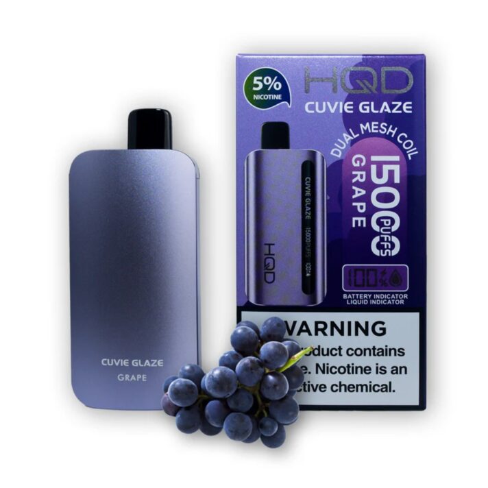 New HQD Cuvie Glaze 15000 Puffs Grape Disposable Vape in Dubai _ HQD CUVIE GLAZE 15000 Puffs - vape shop