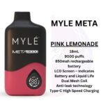 New Myle Meta 9000 Puffs Pink Lemonade Disposable Vape in Dubai