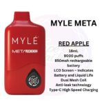 New Myle Meta 9000 Puffs Red Apple Disposable Vape in Dubai