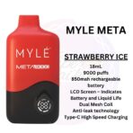 New Myle Meta 9000 Puffs Strawberry Ice Disposable Vape in Dubai