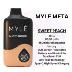 New Myle Meta 9000 Puffs Sweet Peach Disposable Vape in Dubai