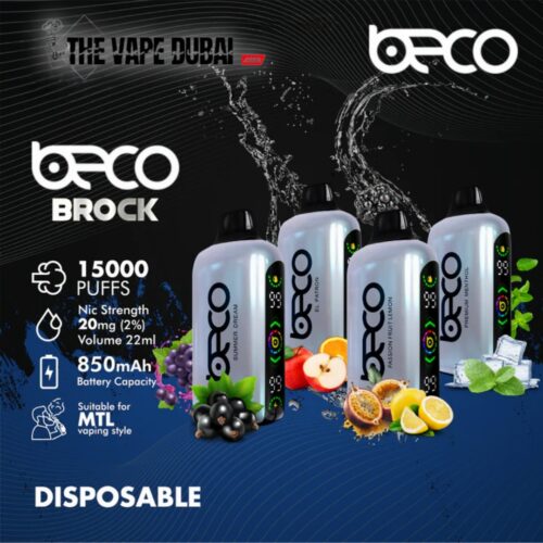 New Beco Brock 15000 Puffs Disposable Vape 20mg In Dubai Vape Shop Near Me Disposable Vape Vape Uae 4